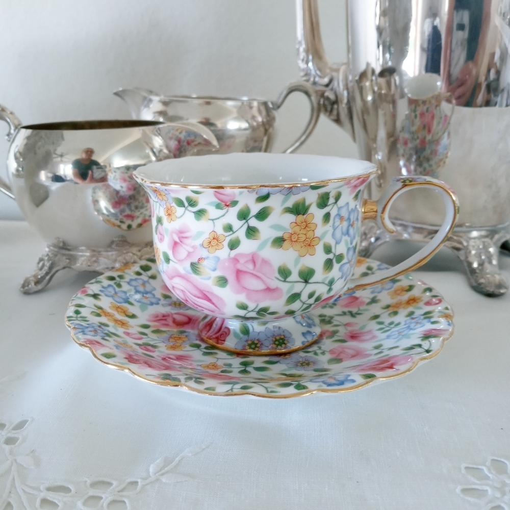 Floral Chintz Tea Cup Spring Ready!